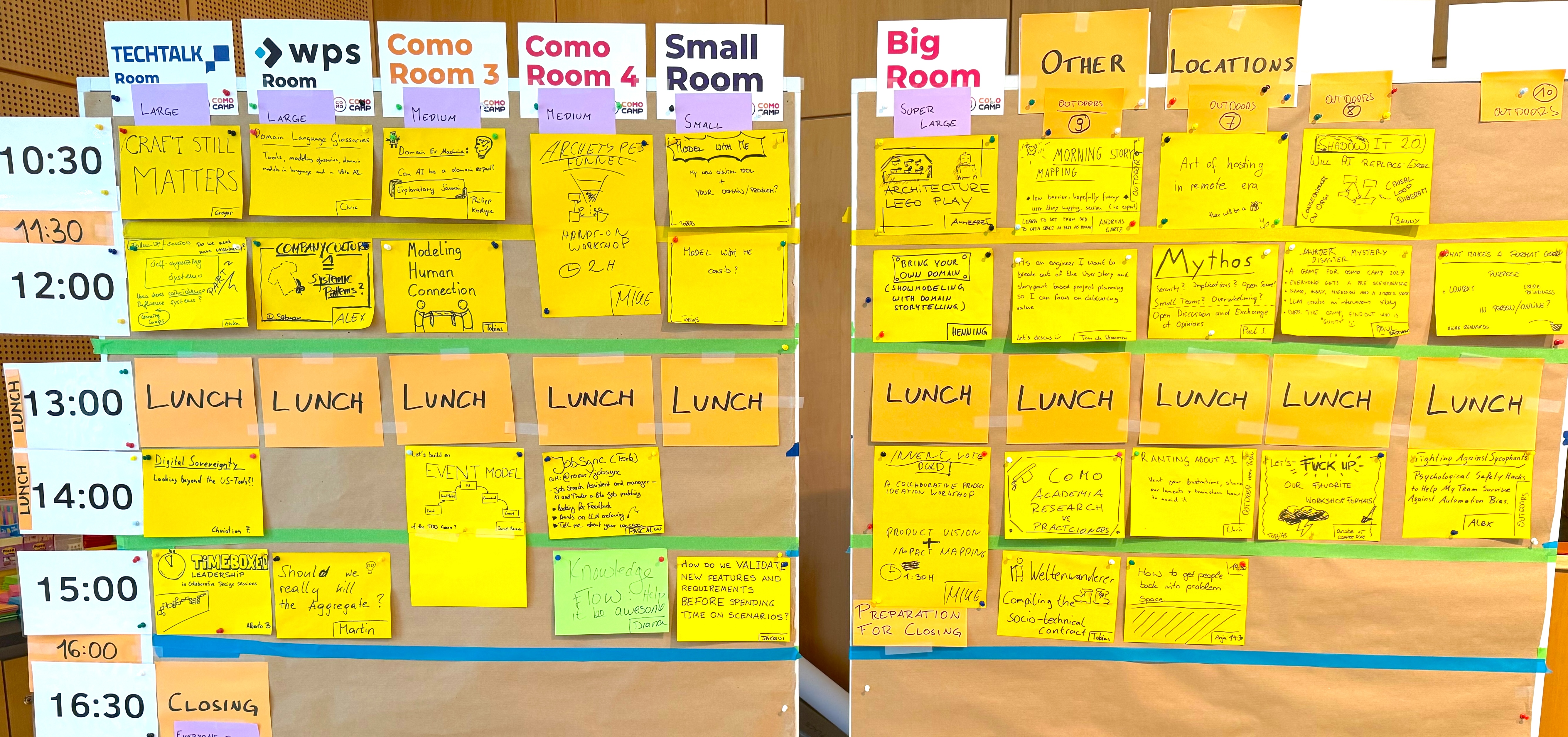 Timetable Open Space Day 1
